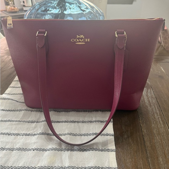 Coach | Bags | Coach Red Tote Bag With Gold Hardware | Poshmark